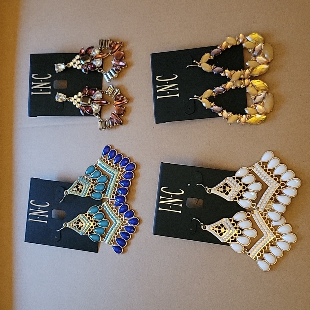 4 pair of INC earrings